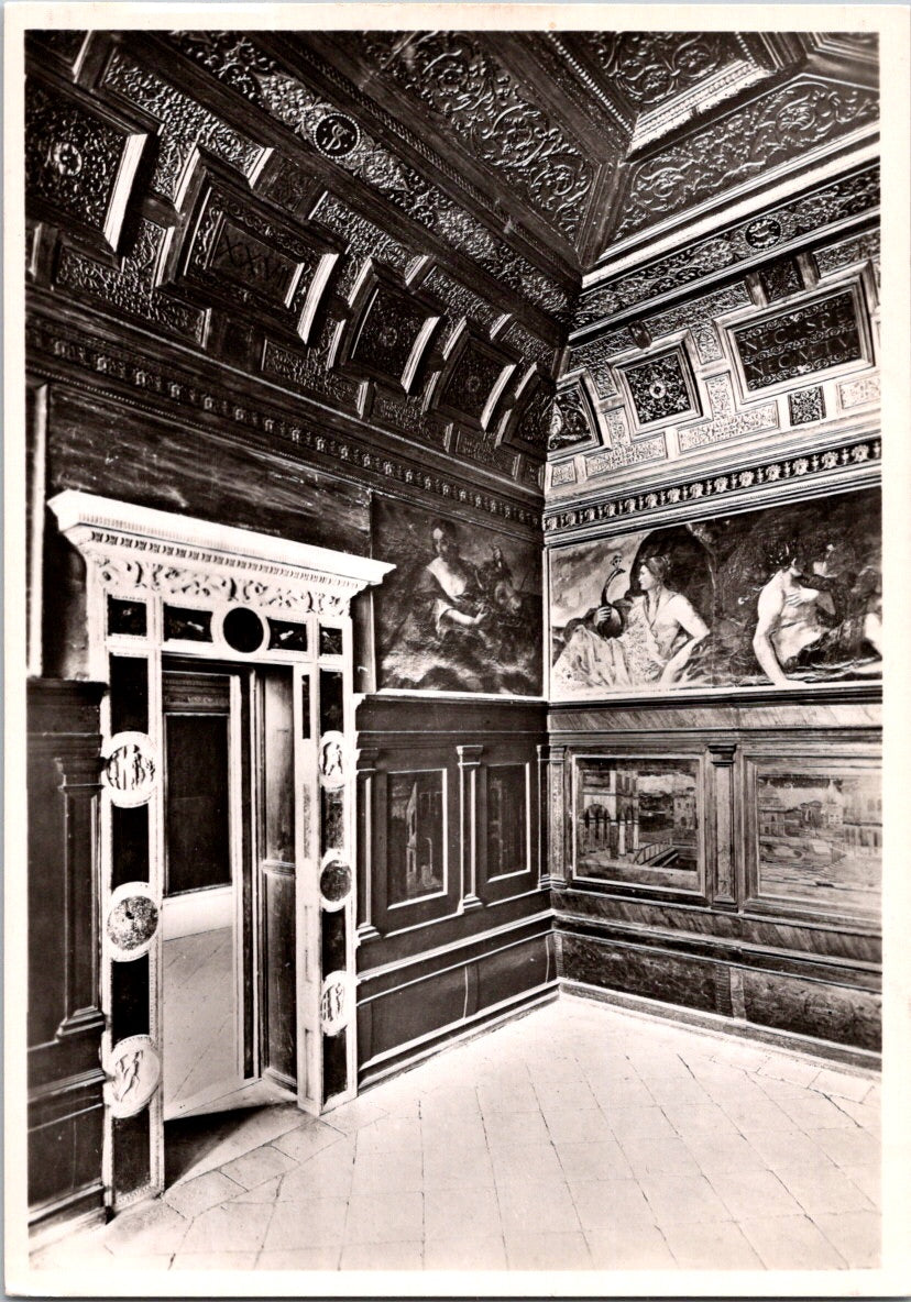 Vintage Postcard Ducal Palace Interior Of The Hall Of Paradise Sansovino Door