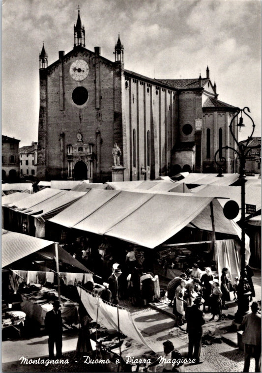 Vintage Postcard Piazza del Duomo Cathedral of Santa Maria Assunta Montagnana