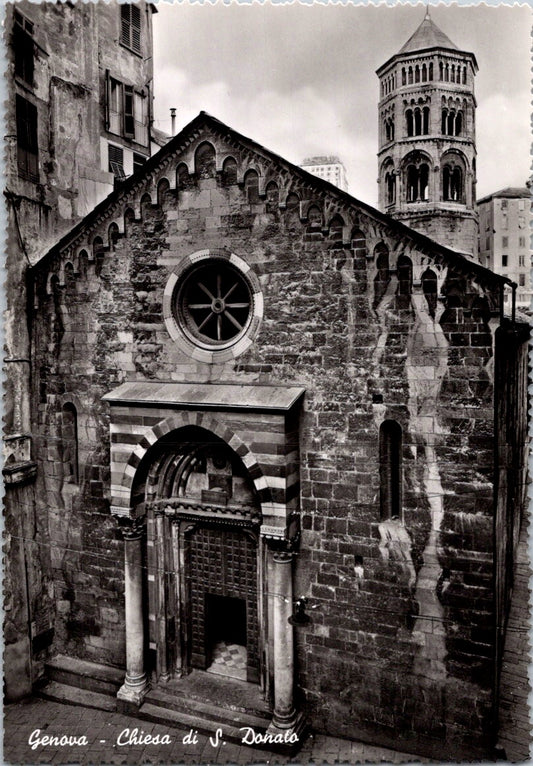 Vintage Postcard Chiesa di San Donato Genoa Italy Unposted