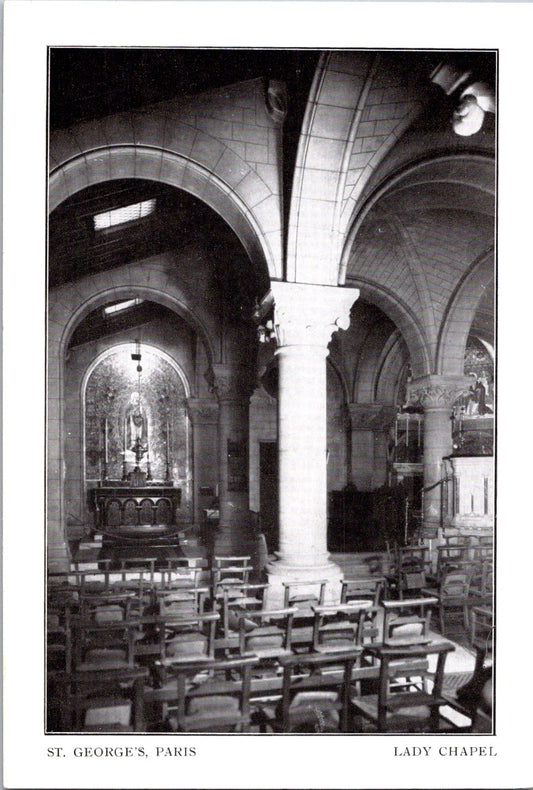 Vintage Postcard Lady Chapel St. Georges Paris France Unposted