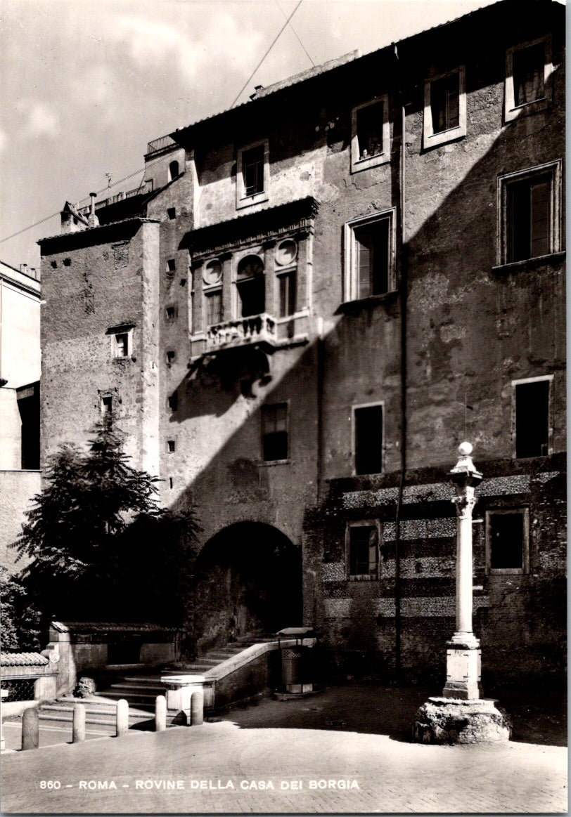 Vintage Postcard Ruins Of The House Of The Villages Rome Italy Unposted