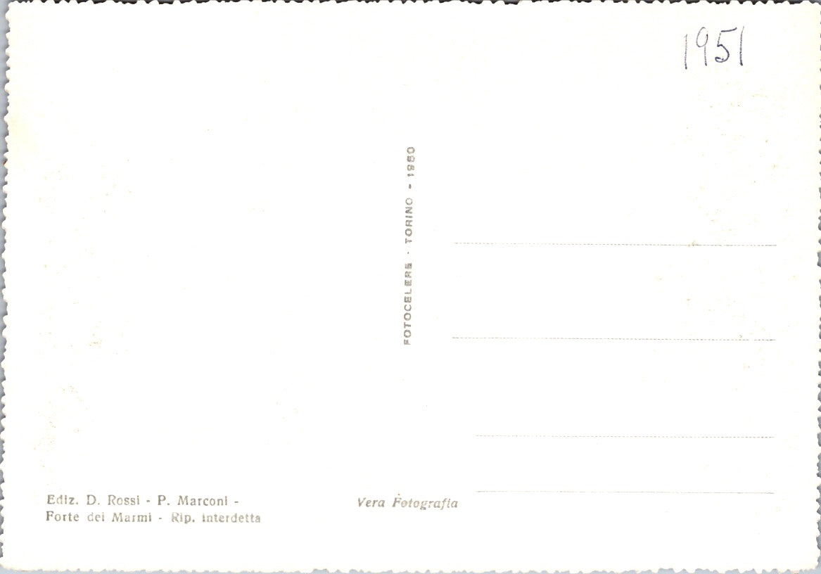 Vintage Postcard A Panoramic View Of Forte Dei Marmi Ediz Rossi P. Marconi Italy