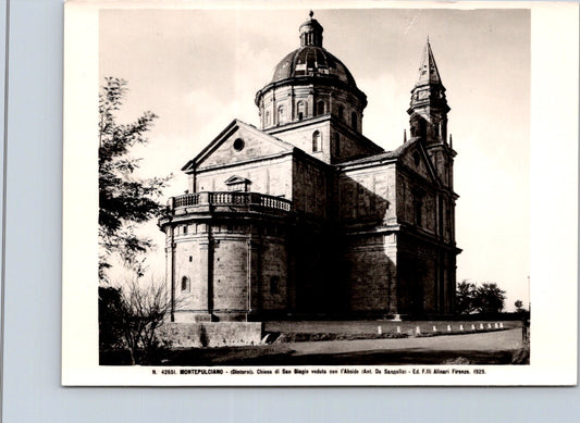 Vintage Postcard Church of San Biagio View With The Apse Montepulciano Italy