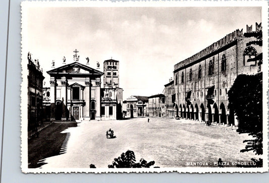 Vintage Postcard Photo Of The Piazza Sordello Mantua Italy Unposted