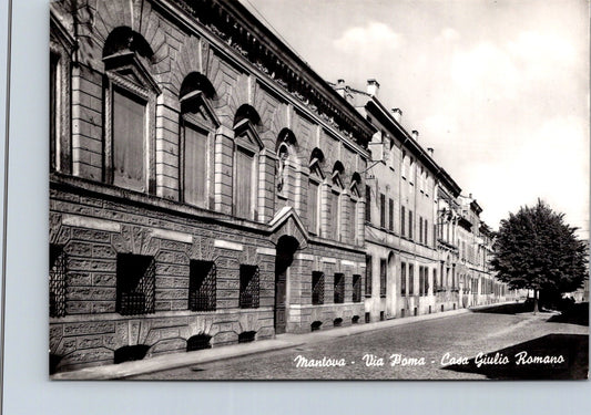 Vintage Postcard House Of Giulio Romano Rome Street Mantua Italy Unposted