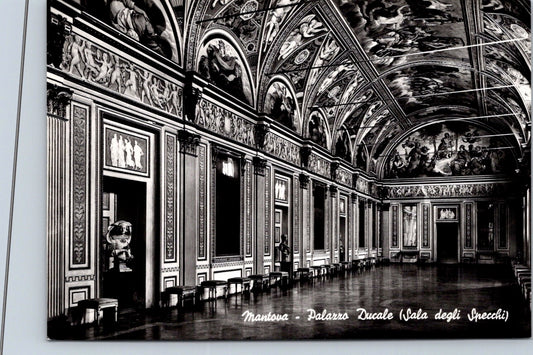 Vintage Postcard The Ducal Palace Hall Of Mirrors Mantua Italy Unposted