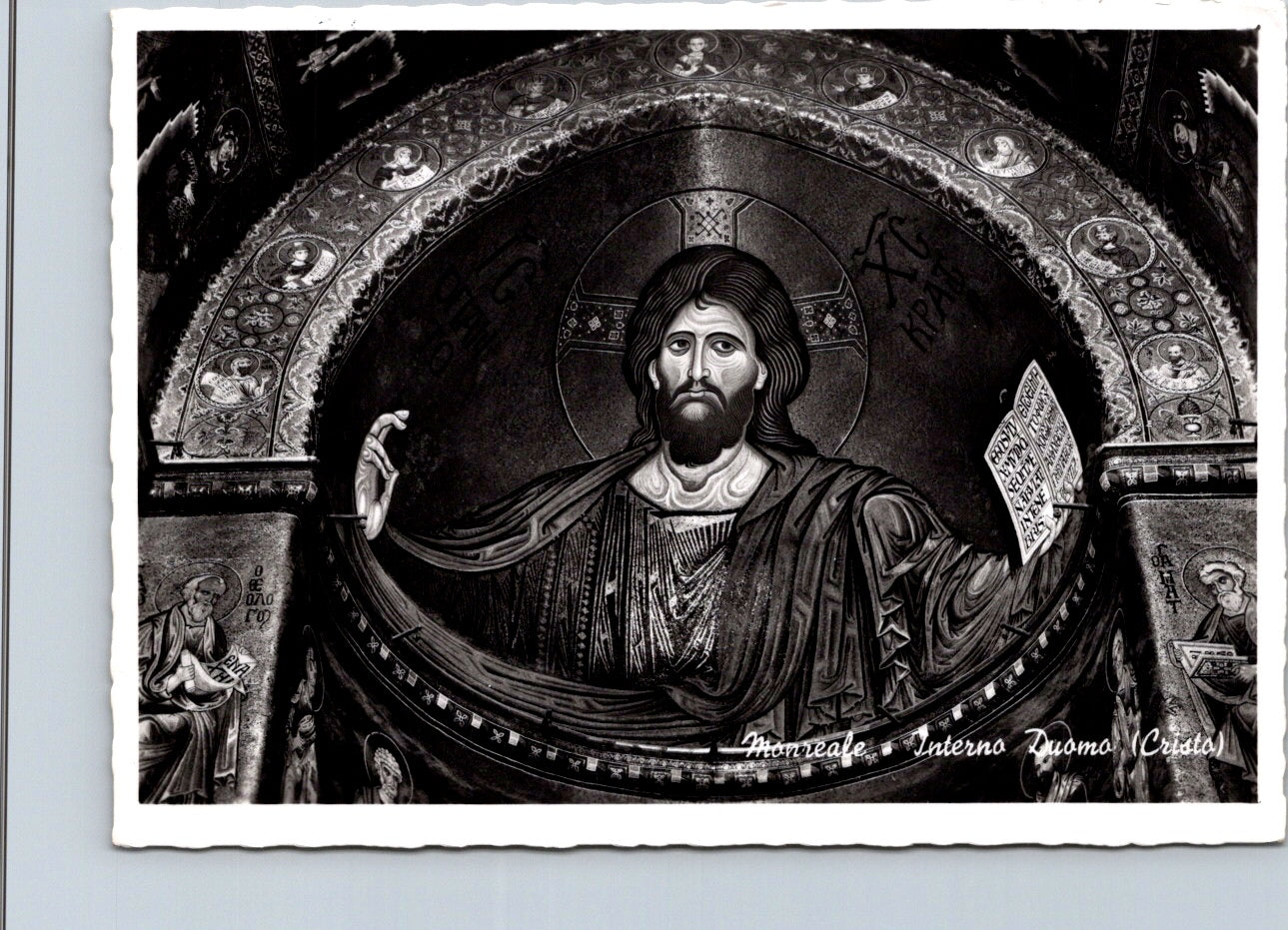 Vintage Postcard  Interior Of The Cathedral Christ Monreale Italy Unposted