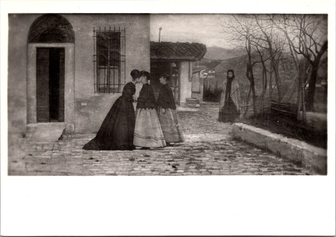 Vintage Postcard La Visita By Silvestro Lega Galleria Nazionale d'Arte Moderna