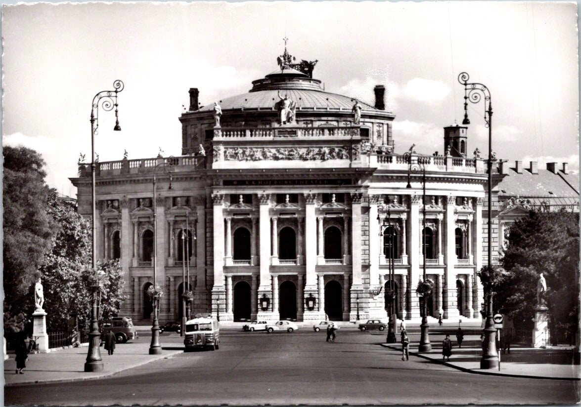 Vintage Postcard Imperial Theater Order Court Burgtheater Vienna Austria