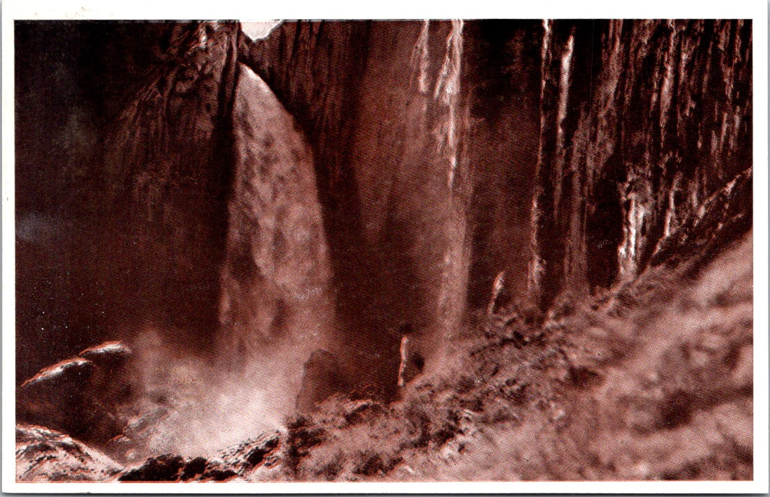 Vintage Postcard Faraya Cascade Soirée De Faraya Lebanon Beirut Unposted