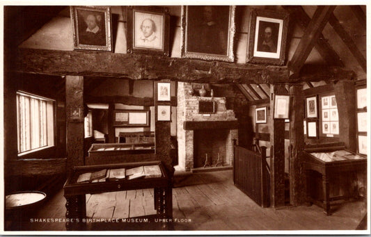 Vintage Postcard Upper Floor Shakespeare's Birthplace Museum England Unposted