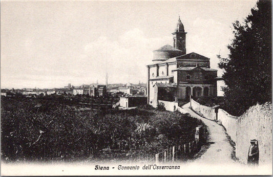 Vintage Postcard Convent Of Observance Siena Italy Unposted