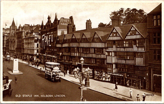 Vintage Postcard Old Staple Inn Holborn London England United Kingdom Unposted