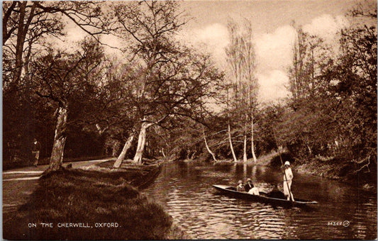 Vintage Postcard On The Cherwell Oxford England United Kingdom Unposted