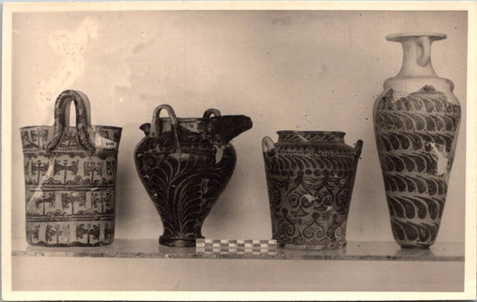 Vintage Postcard Photo Of Vases Ceramics Unposted