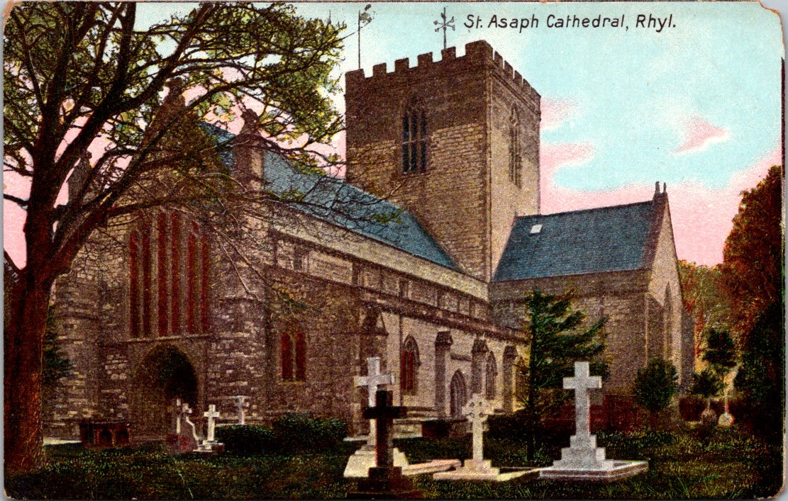 Vintage Postcard Saint Asaph Cathedral Wales United Kingdom Unposted