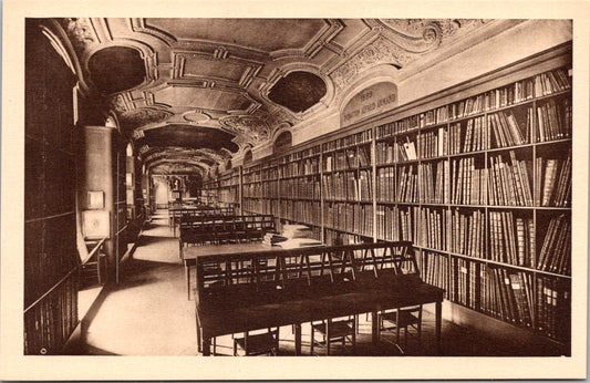 Vintage Postcard Mazarine Gallery Lower Room National Library France Unposted