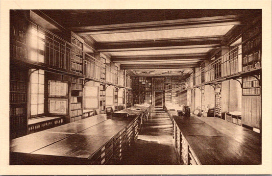 Vintage Postcard Section Work Room National Library France Unposted