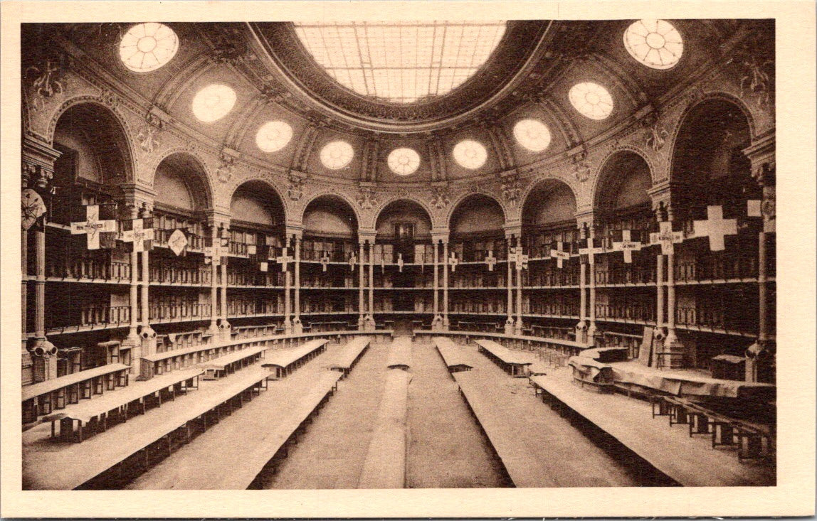 Vintage Postcard The Oval Room National Library Paris France Unposted