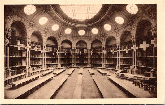 Vintage Postcard The Oval Room National Library Paris France Unposted