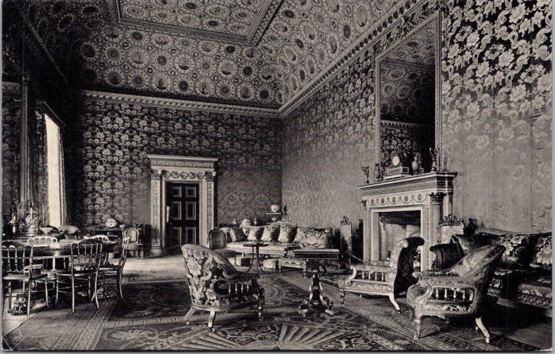 Vintage Postcard The Red Drawing Room Syon House England United Kingdom Unposted