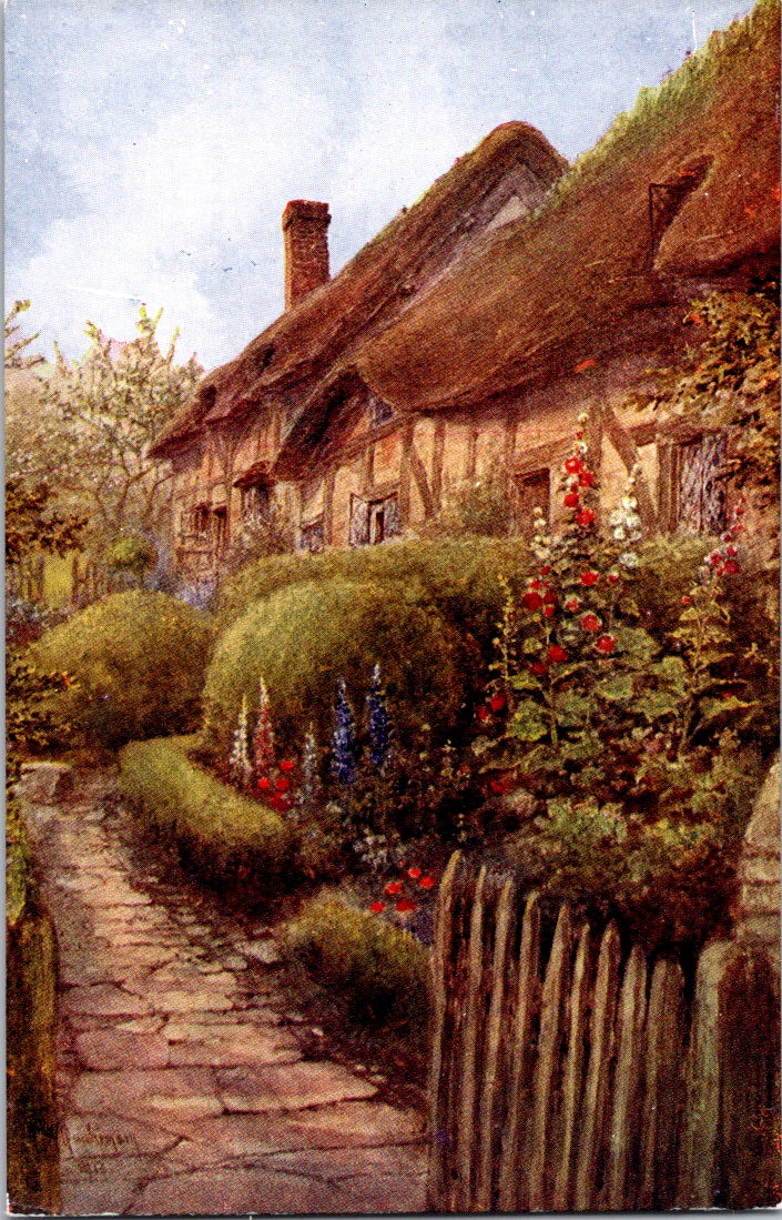 Vintage Postcard Anne Hathaway's Cottage Stratford On Avon England Unposted