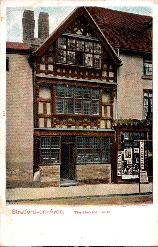 Vintage Postcard The Harvard House Stratford On Avon England United Kingdom