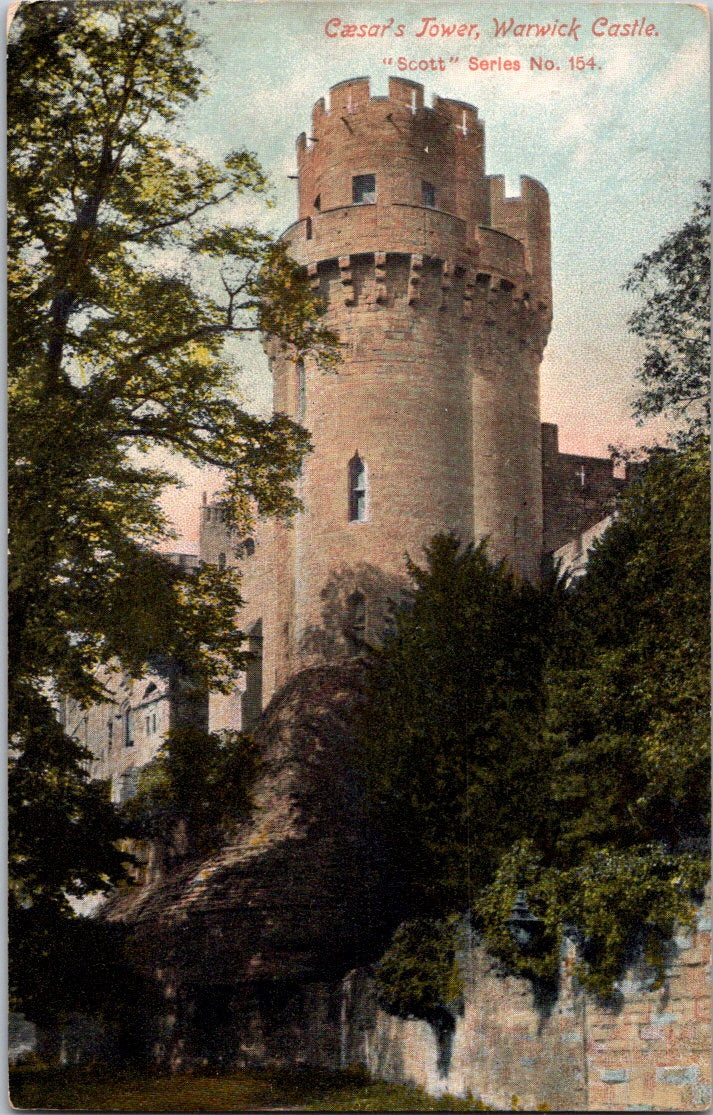 Vintage Postcard Caesar's Tower Warwick Castle England United Kingdom Unposted