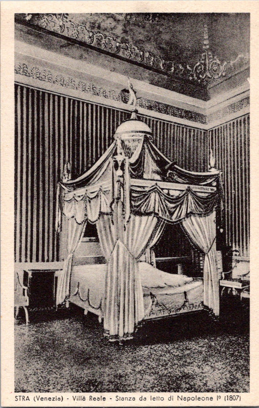 Vintage Postcard Napoleon's Bedroom Villa Reale Di Stra Venice Italy Unposted