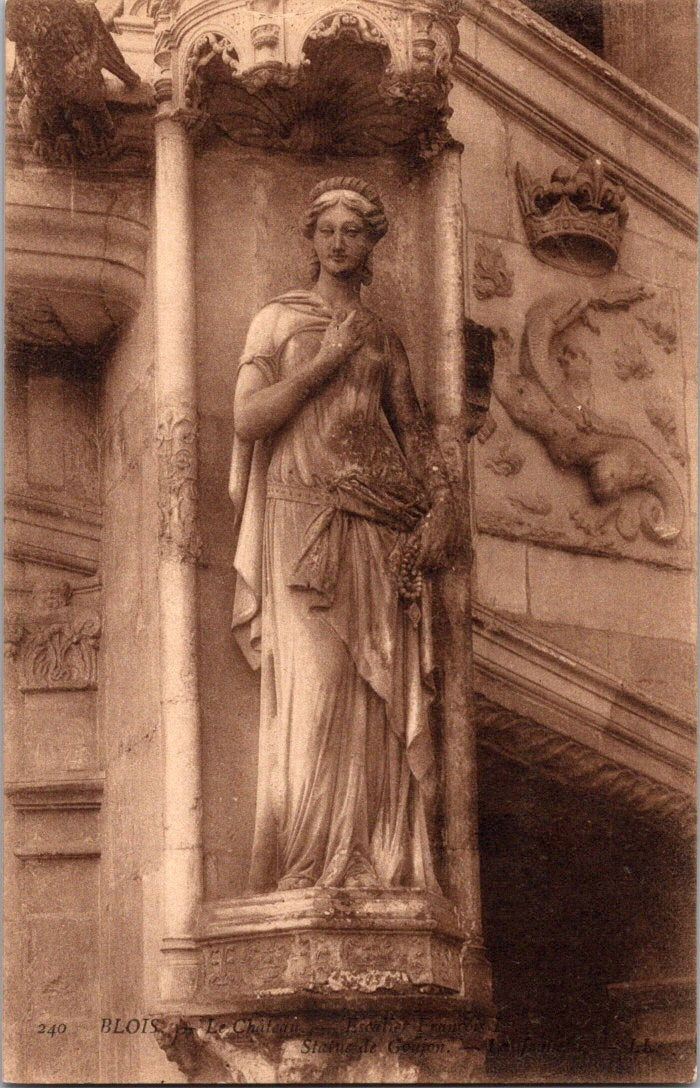 Vintage Postcard Blois Castle Grand Staircase By Jean Goujon France Unposted