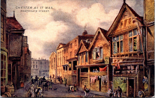 Vintage Postcard Chester As it Was Northgate Street United Kingdom Unposted