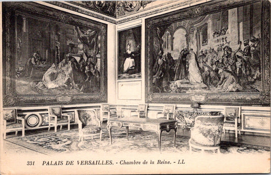 Vintage Postcard The Queens Room Versailles Palace France Unposted