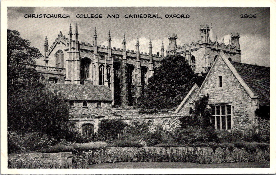 Vintage Postcard Christ Church College And Cathedral Oxford England Unposted