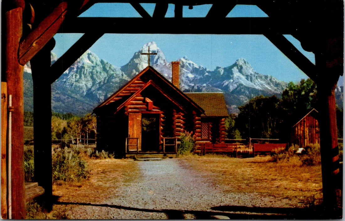 Vintage Postcard The Chapel Of The Transfiguration Moose Wyoming United States