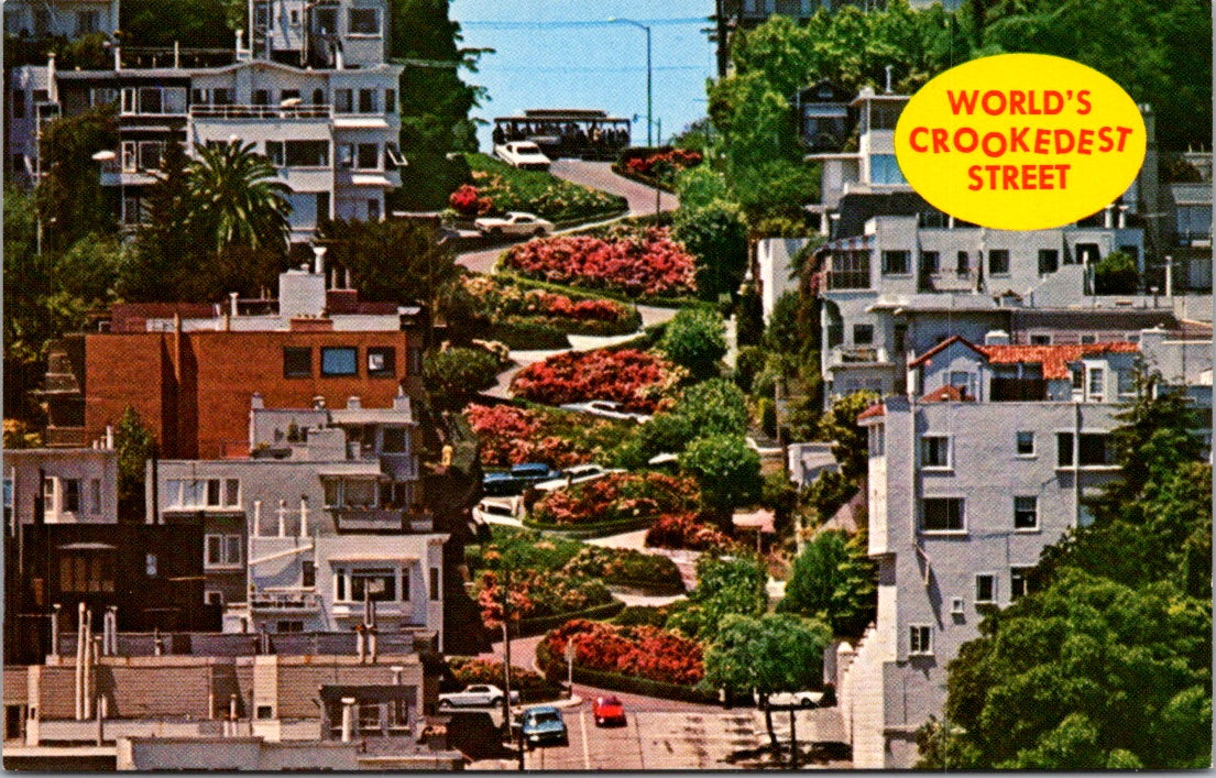 Vintage Postcard Lombard Street San Francisco California United States Unposted