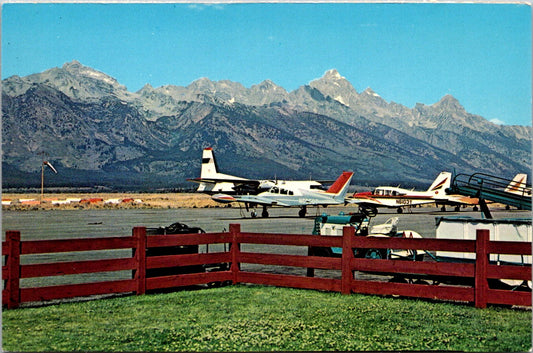 Vintage Postcard Jackson Hole Airport Wyoming United States Unposted