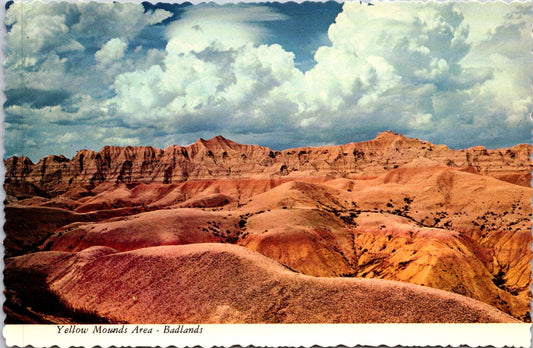 Vintage Postcard Yellow Mounds Area Badlands South Dakota Unposted