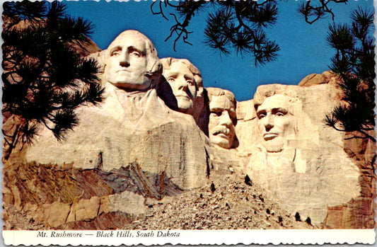 Vintage Postcard Mount Rushmore National Memorial Black Hills South Dakota