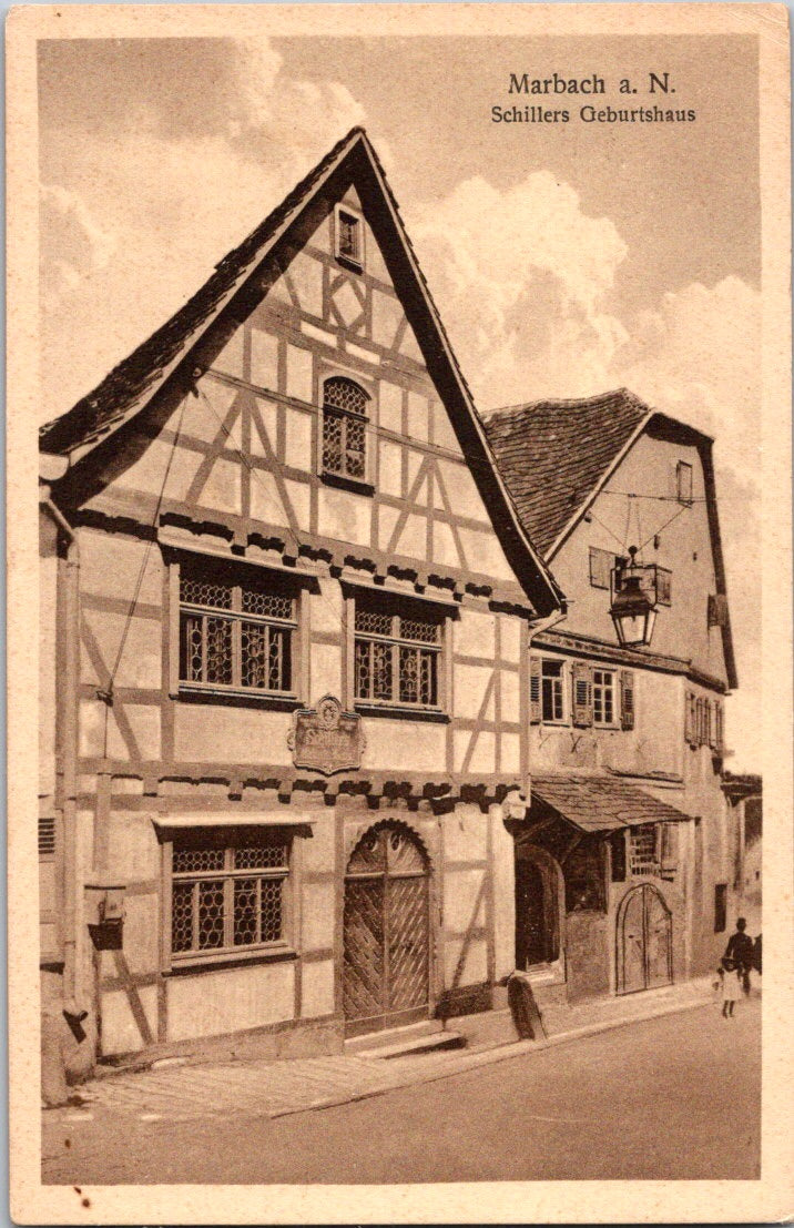 Vintage Postcard Schillers Geburtshaus Marbach am Neckar Germany Unposted