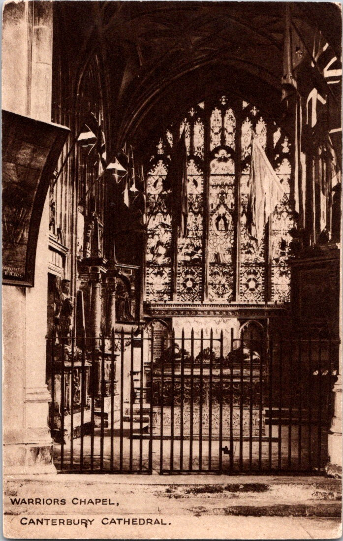 Vintage Postcard Warriors Chapel Canterbury Cathedral England United Kingdom