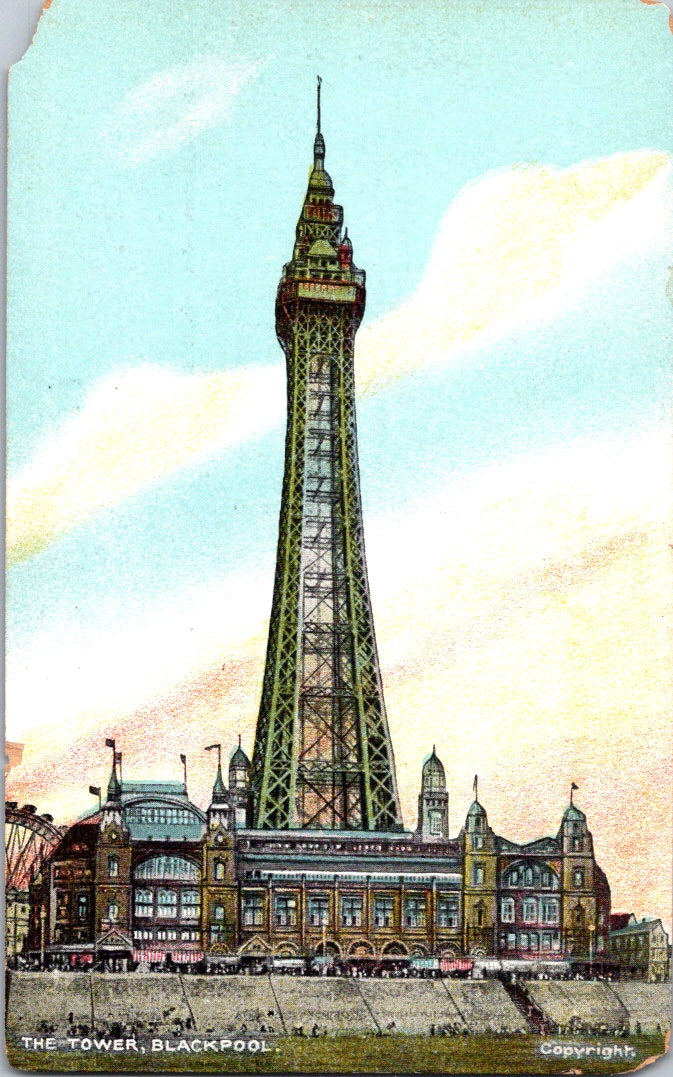 Vintage Postcard The Tower Black Pool England United Kingdom Unposted