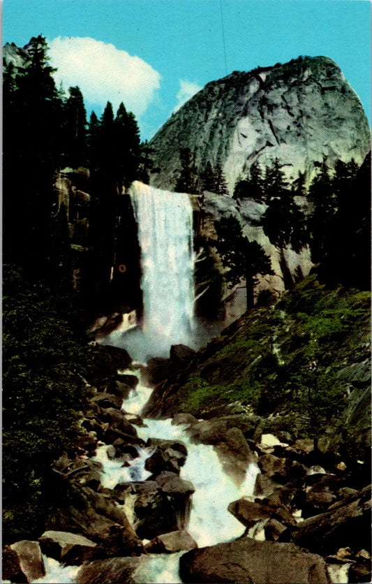 Vintage Postcard The Vernall Fall Yosemite National Park California Unposted