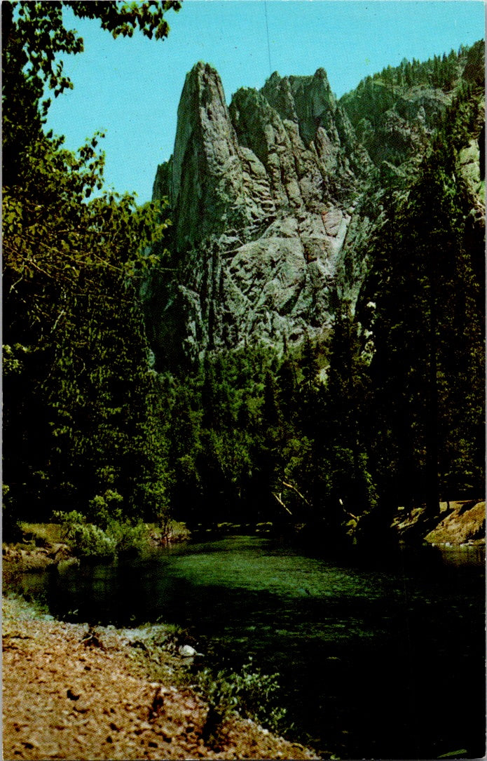 Vintage Postcard The Sentinel Rock Yosemite National Park California Unposted