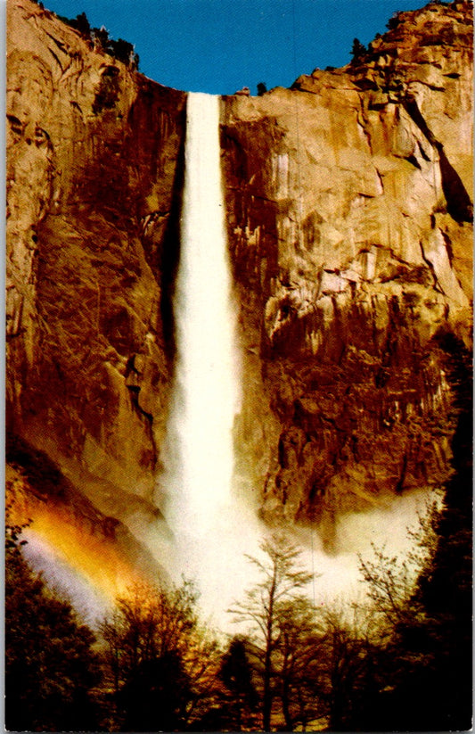 Vintage Postcard Bridalveil Fall Yosemite National Park California Unposted