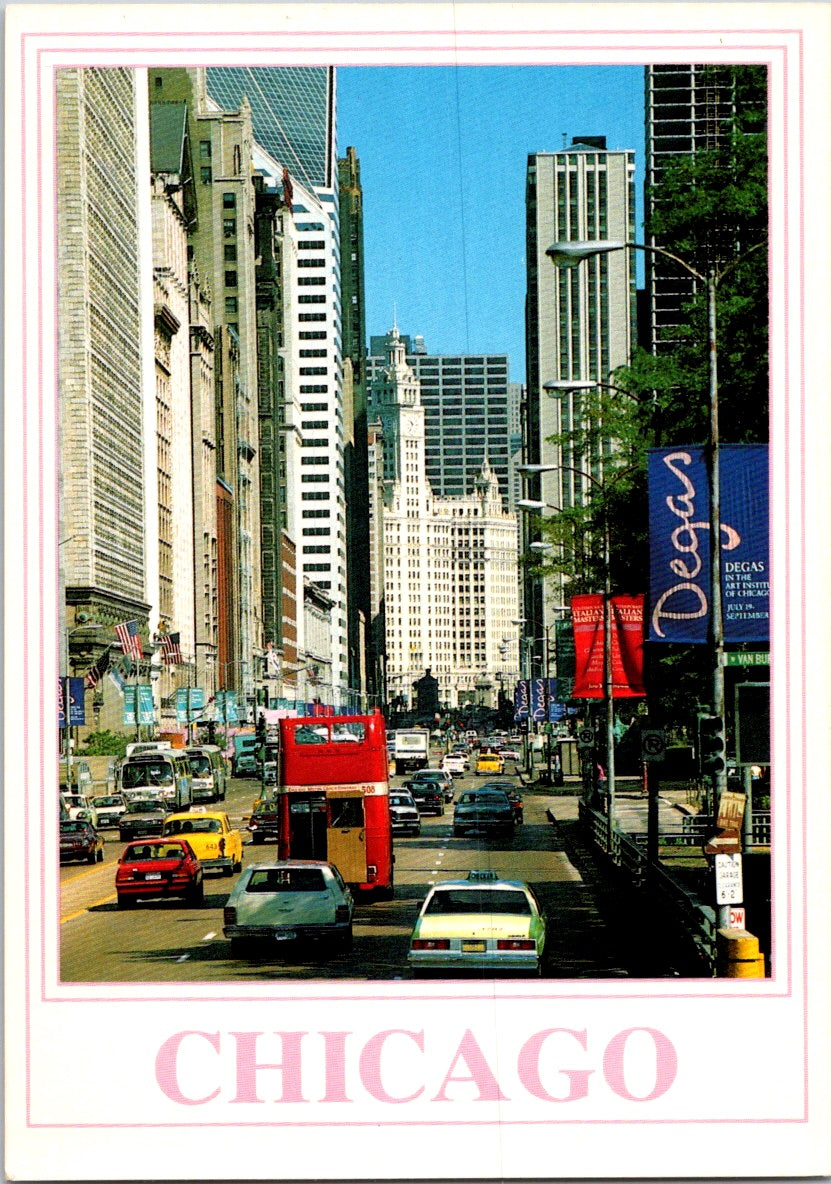 Vintage Postcard Chicago's Michigan Avenue Illinois United States Unposted