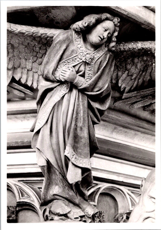 Vintage Postcard Photo Statue Of An Angel Unposted