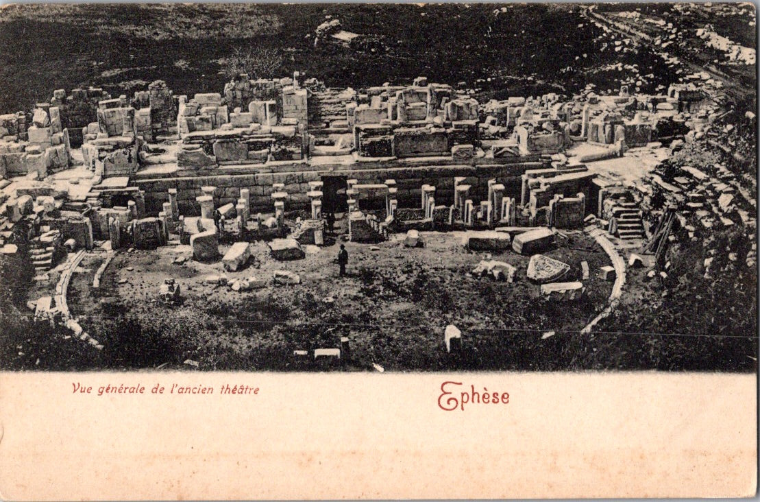 Vintage Postcard General View Of The Old Ephesus Theater Turkey Unposted