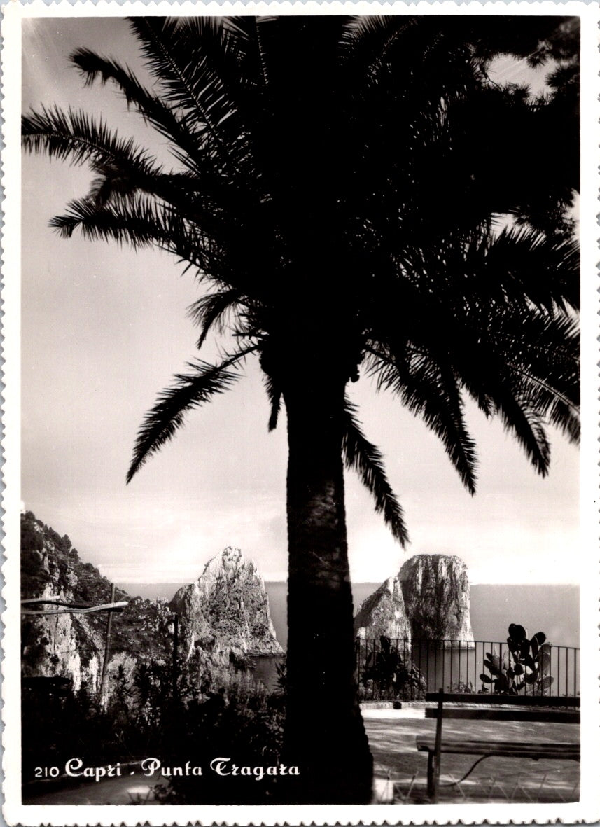 Vintage Postcard Punta Tragara Capri Naples Italy Unposted