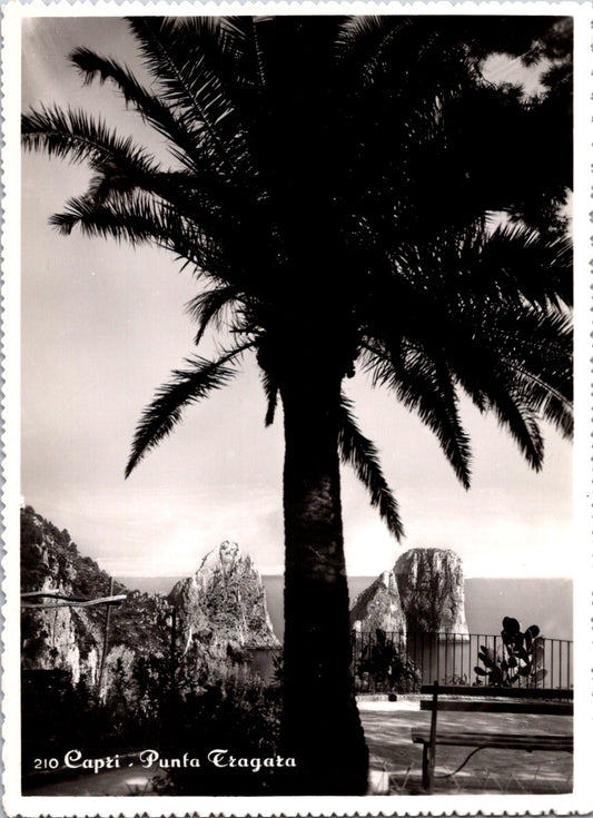 Vintage Postcard Punta Tragara Capri Naples Italy Unposted