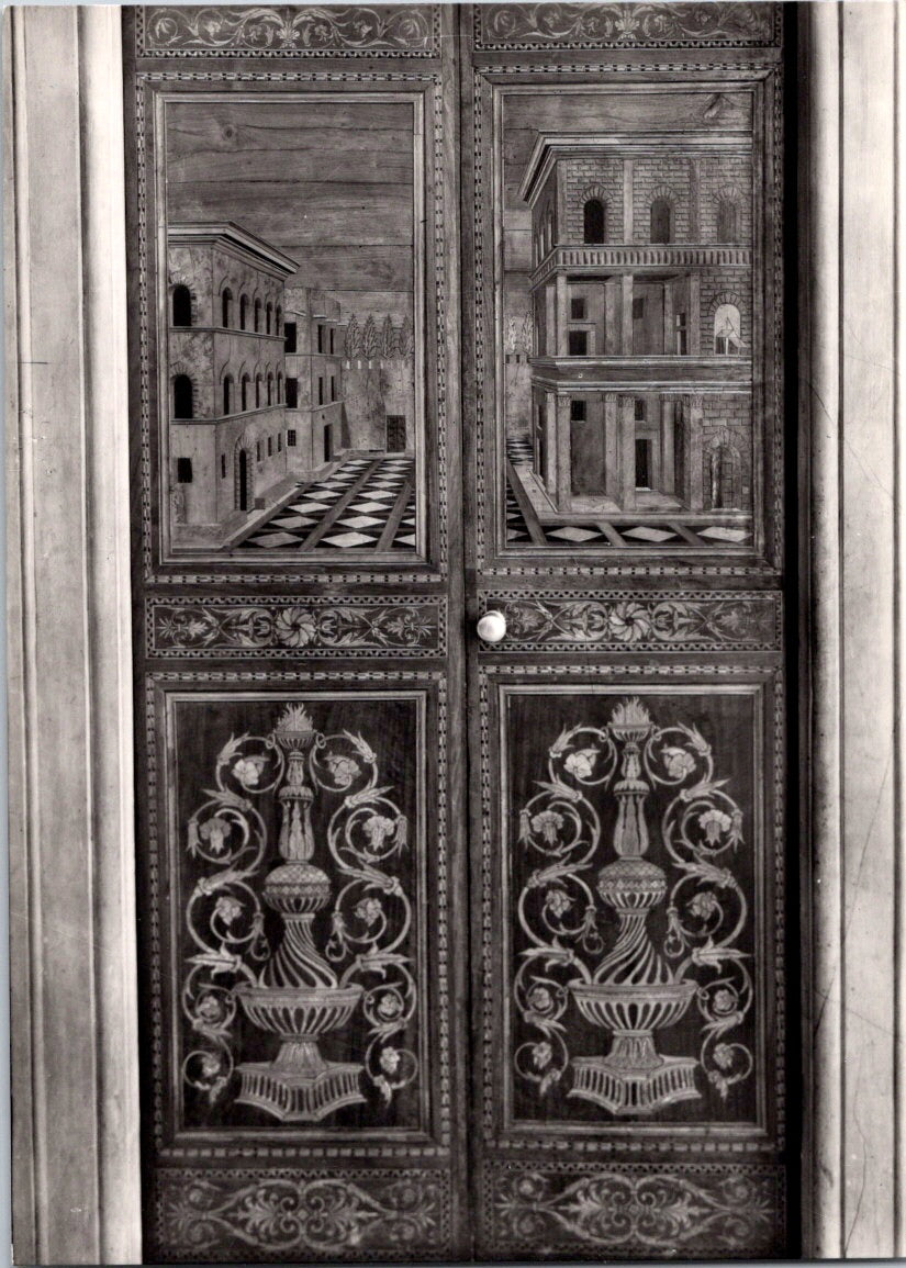 Vintage Postcard Wardrobe Door Of The Duke Doge's Palace Urbino Italy Unposted